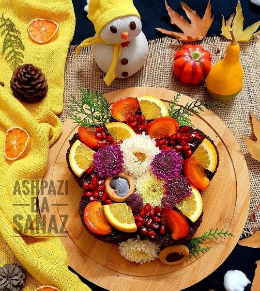 عکس تزیین میوه های پاییزی