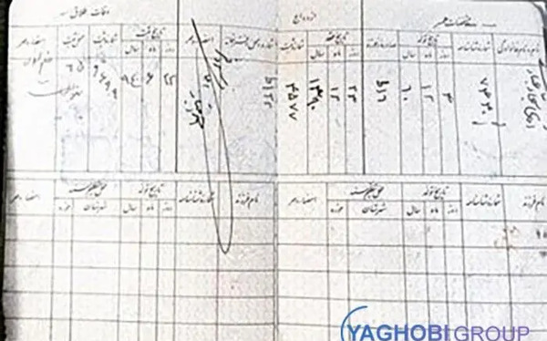 عکس صفحه دوم شناسنامه با مهر طلاق