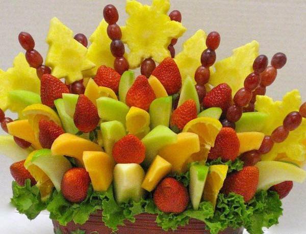 عکس تزیین میوه های قاچ شده