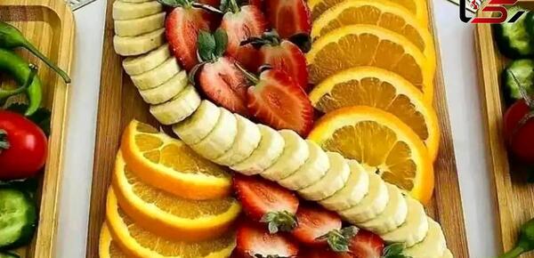 عکس تزیین میوه های قاچ شده