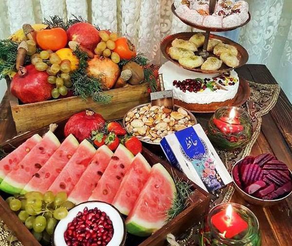 عکس تزیین خوراکی های شب یلدا