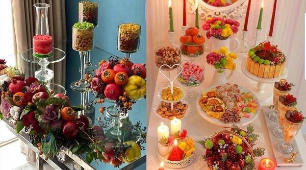 دانلود عکس های تزیین سفره شب یلدا