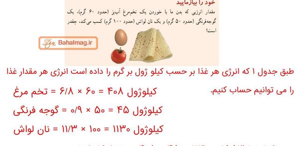 عکس صفحه ۱۰۰ علوم هفتم