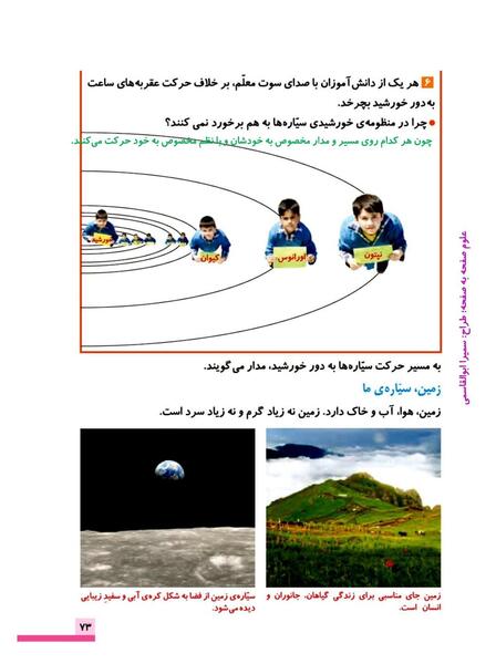 عکس صفحه ۷۵ علوم چهارم