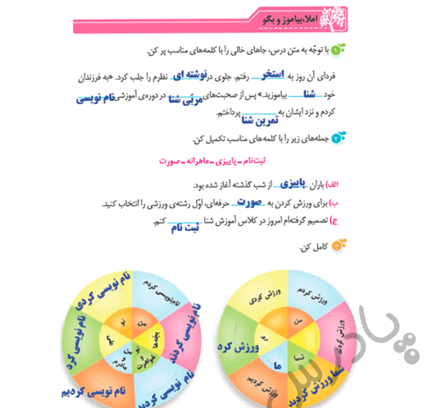 عکس صفحه نگارش سوم