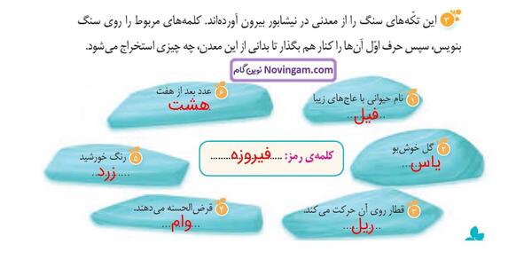 عکس صفحه نگارش ششم صفحه ۶۹
