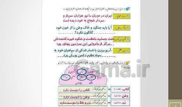 عکس صفحه نگارش پنجم صفحه ۴۰