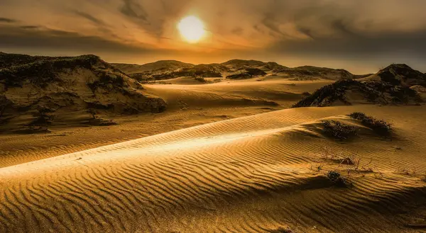 عکس غروب در کویر