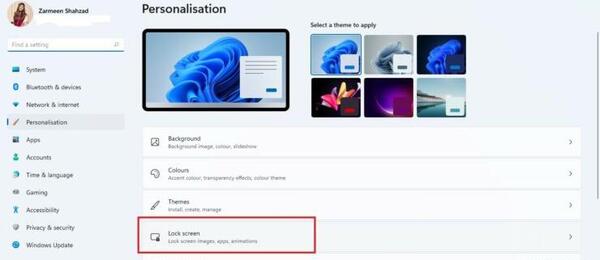 تغییر عکس صفحه قفل ویندوز 11