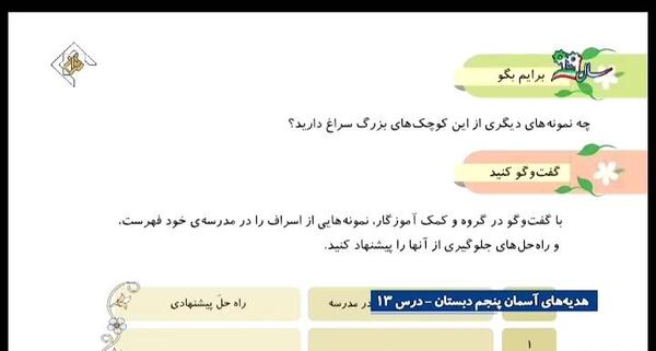 عکس صفحه ۱۳ هدیه پنجم