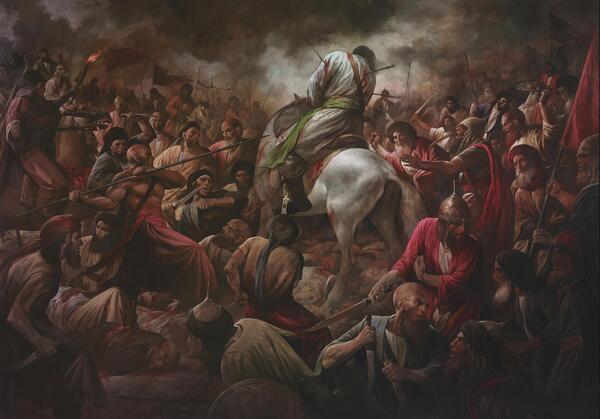 عکس جنگ امام حسین با شمر