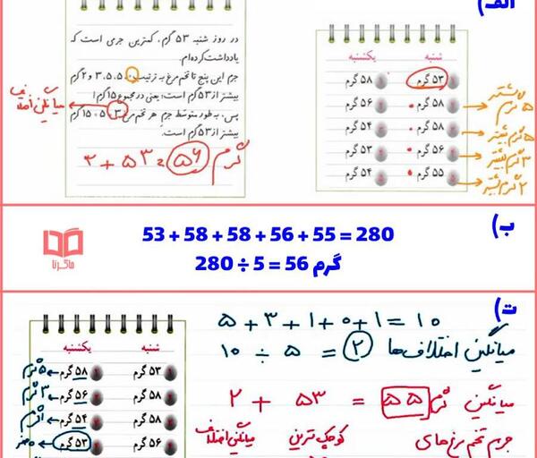 عکس صفحه ی ۱۳ ریاضی پنجم با جواب جدید