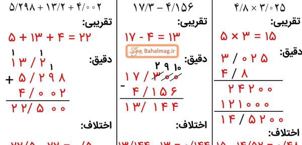 عکس صفحه ی ۱۳ ریاضی پنجم با جواب ۱۴۰۳