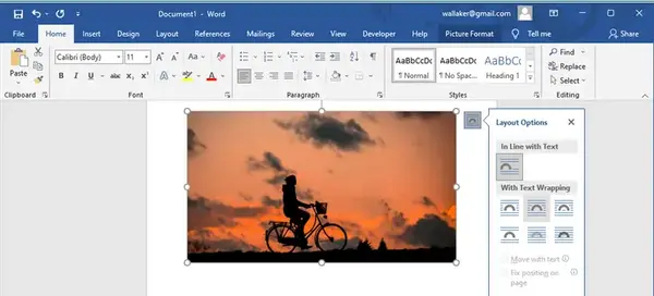 گذاشتن عکس در صفحه ورد