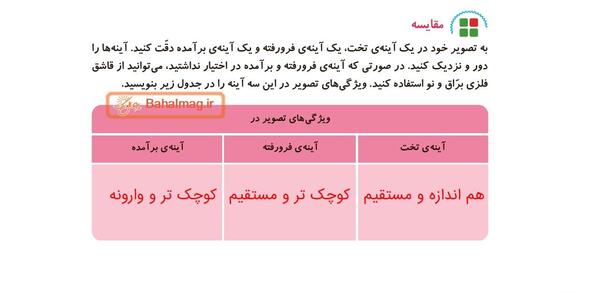 عکس صفحه علوم کلاس سوم