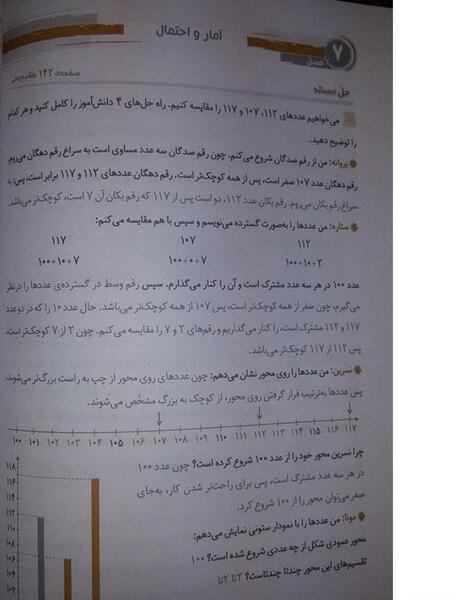 عکس صفحه ریاضی چهارم صفحه ۱۰۷