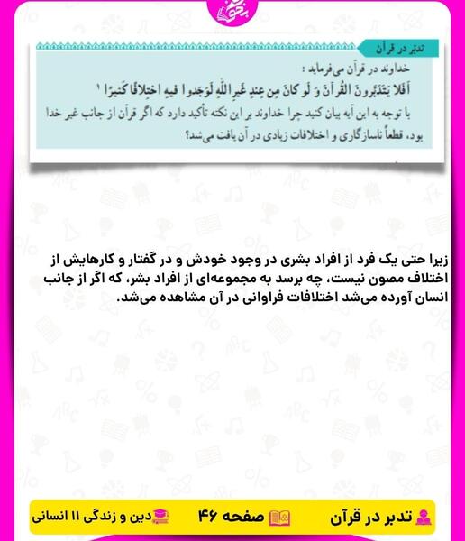 عکس صفحه ۴۶ قران چهارم