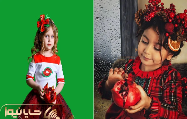 عکس لباس شب یلدا برای دختر بچه