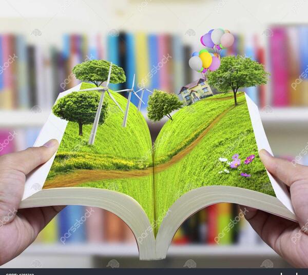 عکس با کتاب در طبیعت