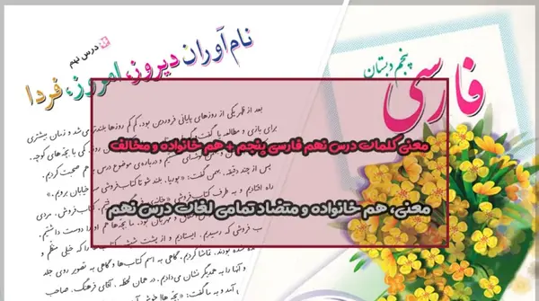 عکس کتاب فارسی پنجم درس نهم