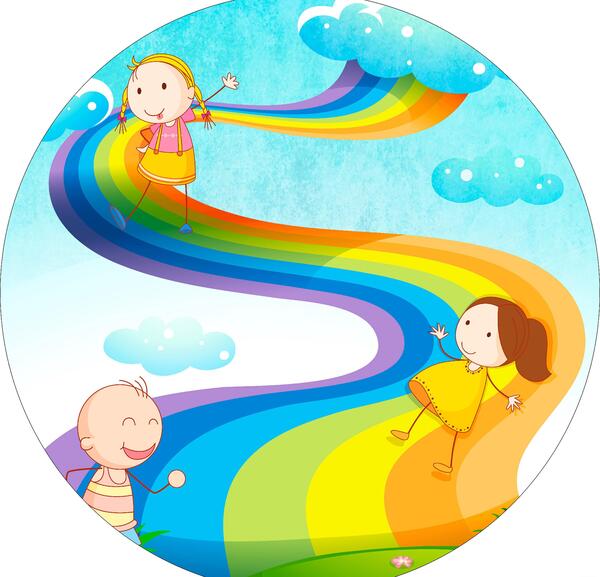 عکس رنگین کمان رنگ نشده