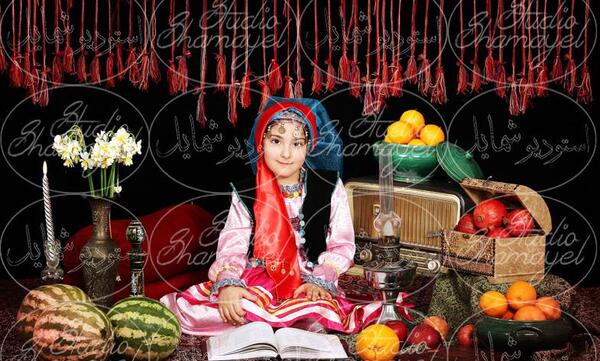 عکس لباس سنتی یلدایی