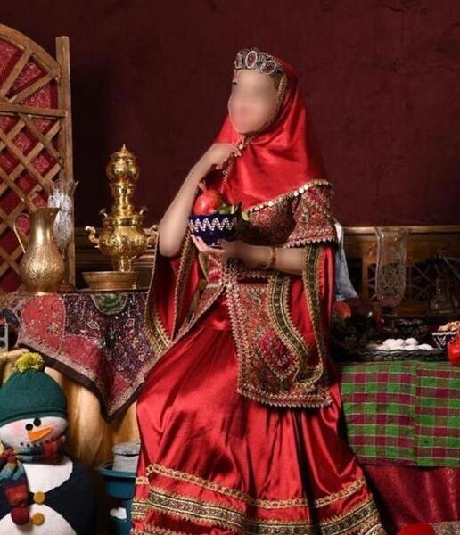 عکس لباس سنتی یلدایی دخترانه