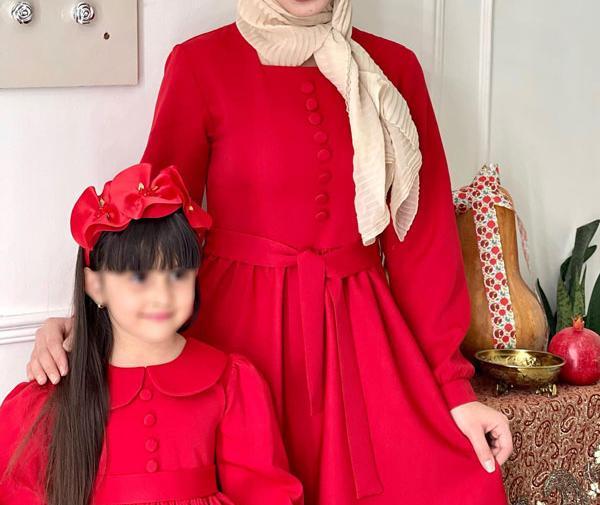 عکس لباس قرمز شب یلدا دخترانه
