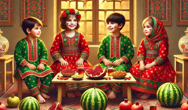 عکس لباس شب یلدا هندوانه