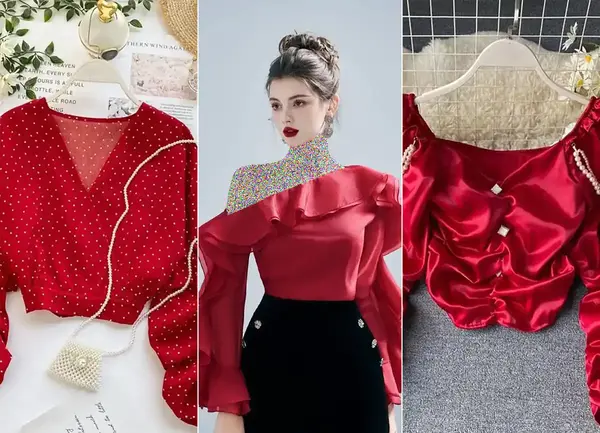عکس لباس مجلسی قرمز شب یلدا