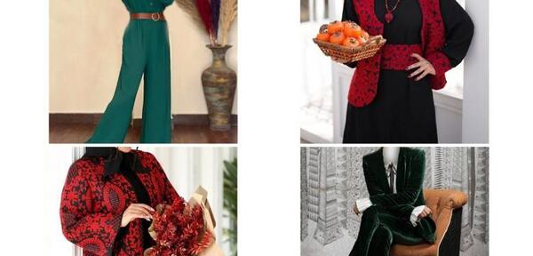 عکس لباس مجلسی قرمز شب یلدا