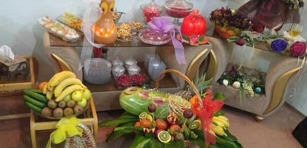 عکس تزیین لباس شب یلدای عروس