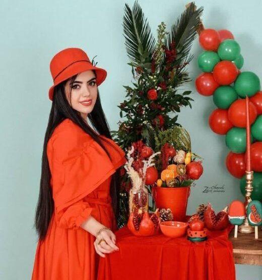 عکس تزیین لباس شب یلدا برای عروس