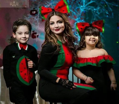 عکس لباس شب یلدا دخترانه با نمد