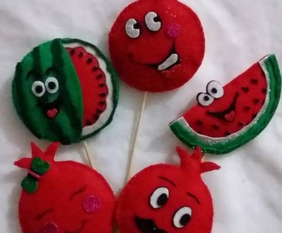 عکس لباس شب یلدا دخترانه با نمد