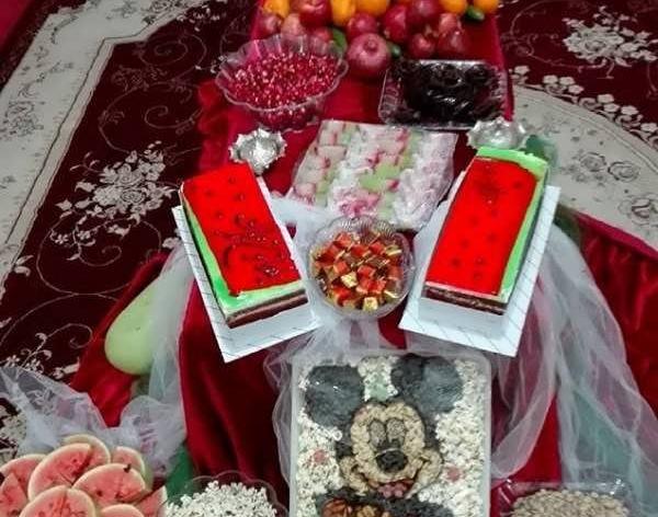 عکس لباس تزیین شب یلدا برای عروس اینستاگرام