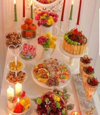 عکس ایده های جدید برای تزیین شب یلدا
