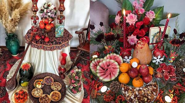 عکس ایده های جدید برای تزیین شب یلدا