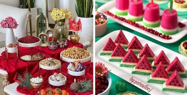 عکس ایده های تزیین شب یلدایی
