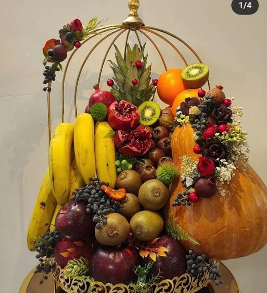 عکس ایده تزیین میوه یلدا ساده