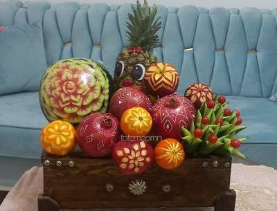 عکس ایده تزیین میوه برای یلدا