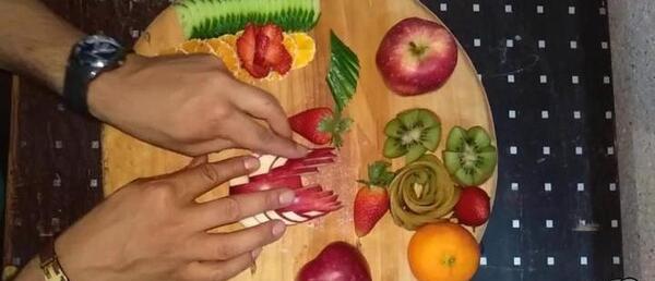 عکس ایده تزیین میوه برای یلدا
