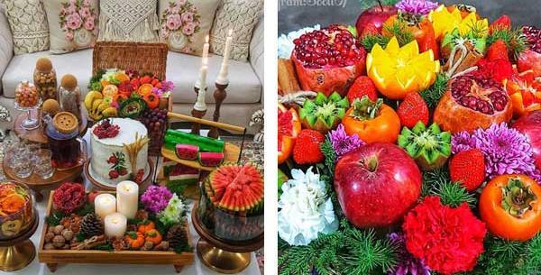 عکس ایده های تزیین سفره شب یلدا