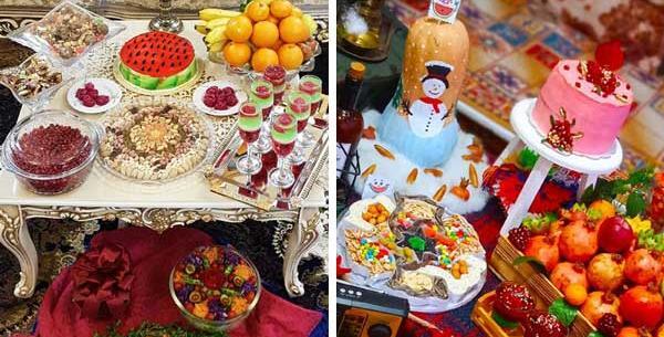 عکس ایده تزیین یلدایی عروس ساده
