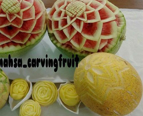 عکس ایده های تزیین هندوانه شب یلدا