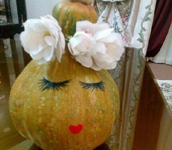 عکس ایده تزیین کدو تنبل برای شب یلدا