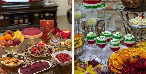 عکس ایده تزیین میز یلدایی ساده