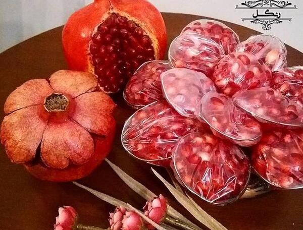 عکس ایده تزیین انار برای شب یلدا