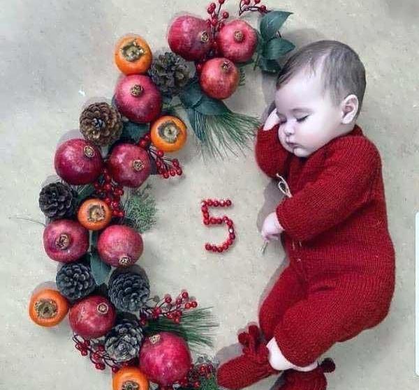 عکس ایده شب یلدا برای نوزاد