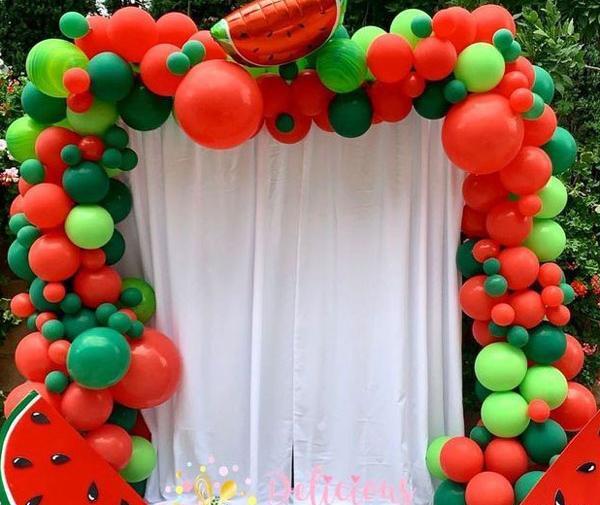 عکس ایده تزیین میز یلدا برای مدرسه